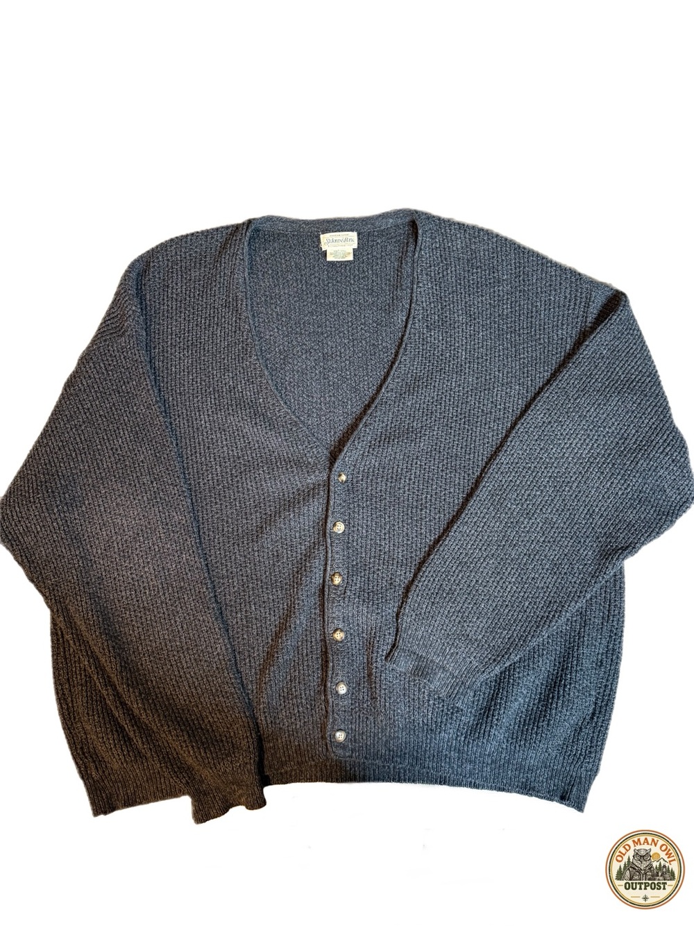 Vintage St. John's Bay Grey V-Neck Button Cardigan
